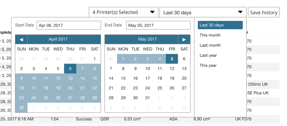 Printer history and usage reports_10